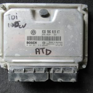 calculateur moteur de VW TDI type moteur ATD référence 038906019KT/bosch 0281011219