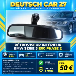 retroviseur interieur de bmw e60 phase 2