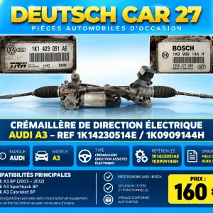 1k1423051ae / 1k0909144h crémaillère audi a3