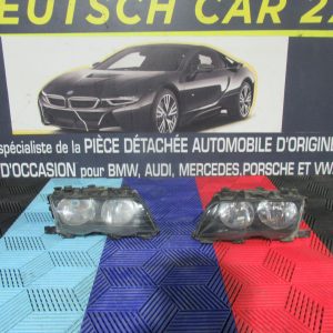 paire de phares de BMW série 3 e46 berline ph1 ref 8361947 / 8361948