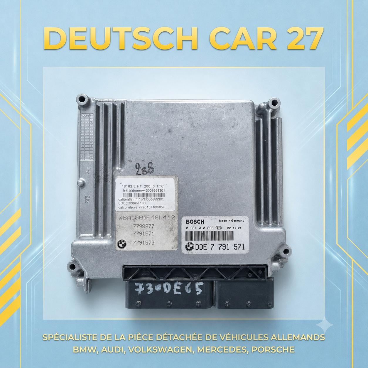 0281010898 / 7791571 calculateur moteur bmw 730d e65