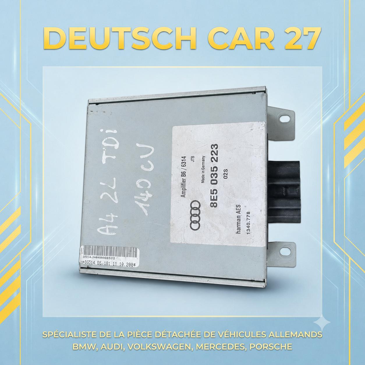 Ampli BOSE de Audi A4 2L tdi 140 cv référence 8E5035223