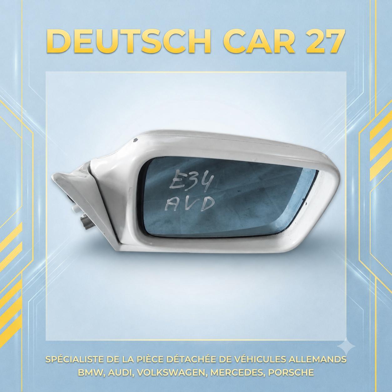 rétroviseur avant droit de BMW e34 électrique de couleur blanc