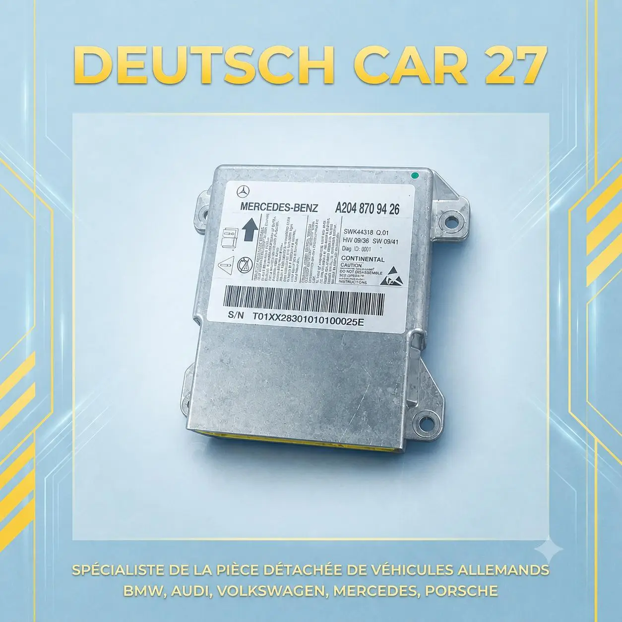 unite de controle srs mercedes W204 a2048709426