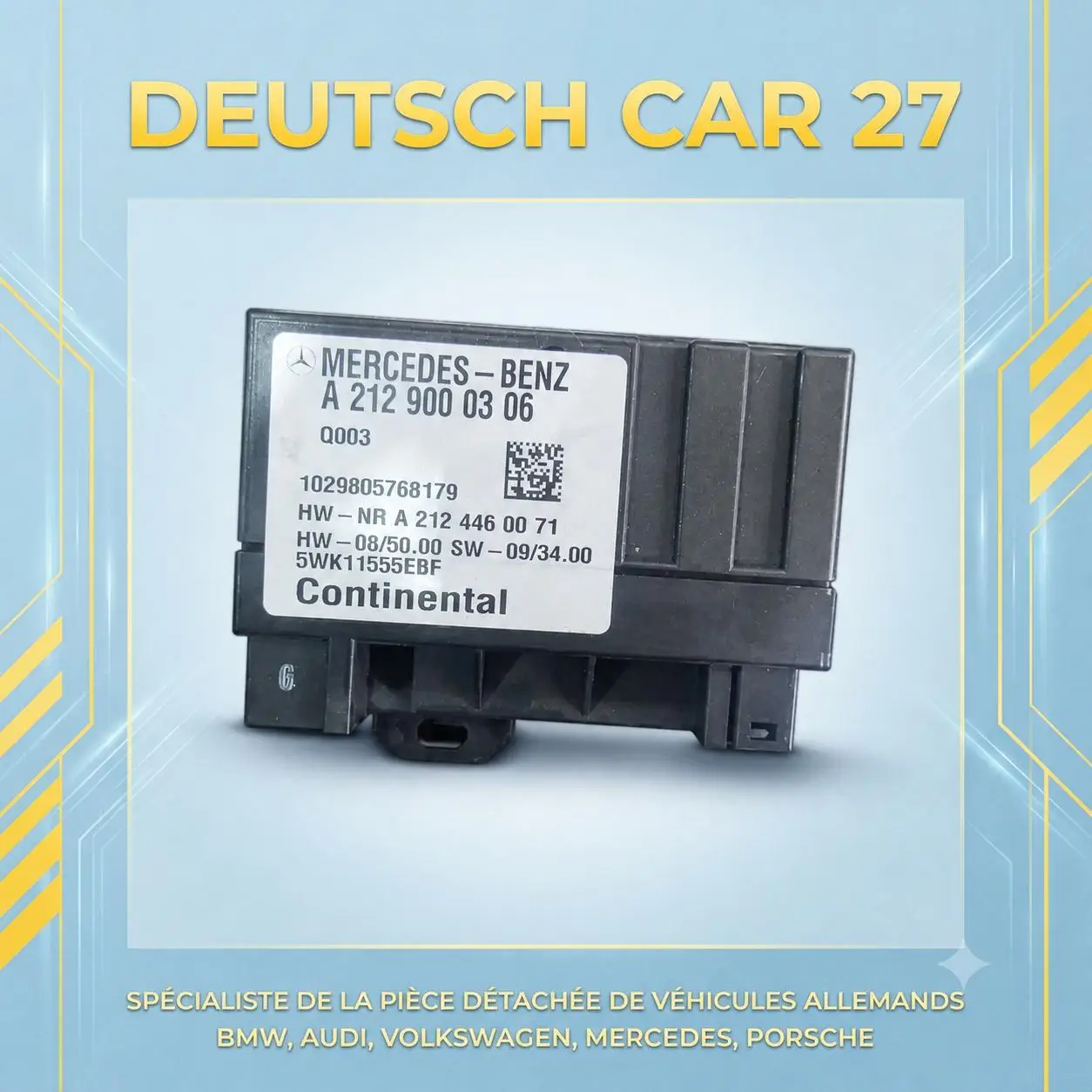 Boîtier Module Relais de pompe à carburant Mercedes Benz A2129000306