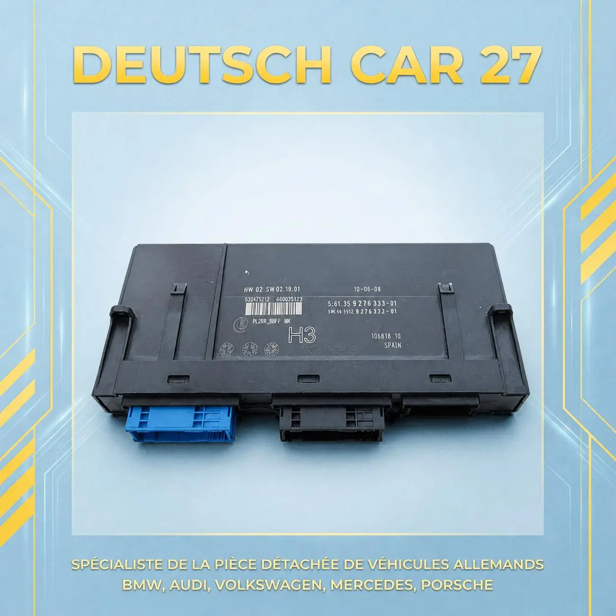 Boîtier / Module JBE Junction Box H3 d'Origine BMW – Série 3 E90 & Série 1 – Réf: 9226333 – DeutschCar27